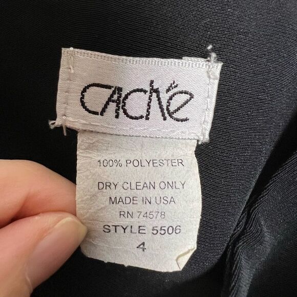 CLEARANCE! Black Cache Vintage Split Leg Trousers Size 4 NWT - Picture 7 of 7